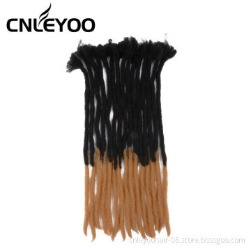 Wholesale Long 15 Roots Soft Dread Lock 24 Inch Light Brown Dread Lock Hair Extension Soft Dreads For Men Women Kids